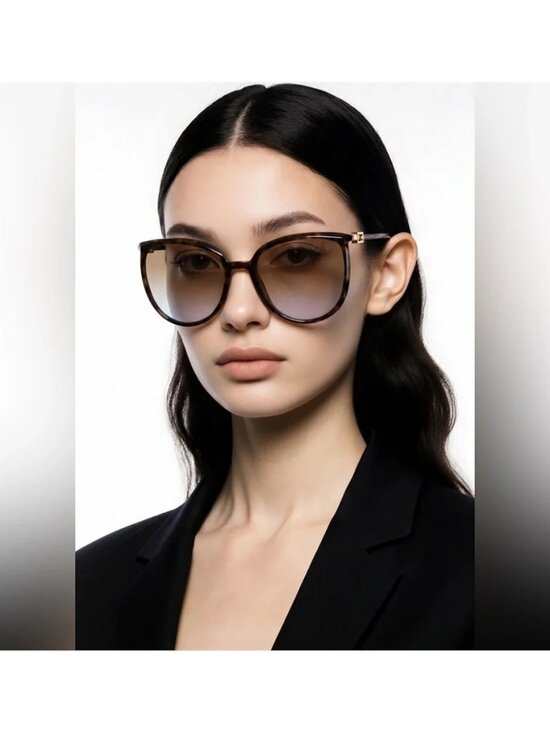 Fendi FF0432/G/S 086QR Round Sunglasses – Havana / Brown Gradient – 59mm main image 10
